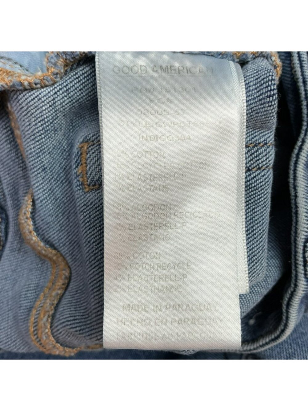 Good American Cropped Palazzo Wide Leg Raw Hem Jeans Womens 2 / 26 Blue Denim - Picture 10 of 11